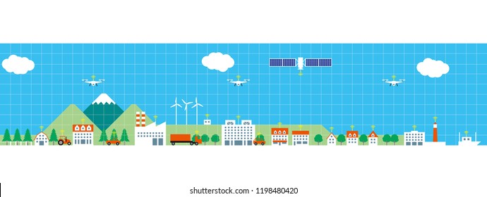 Cities and provinces connected by information and communication technology