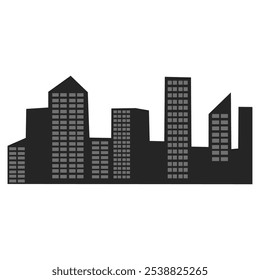 Citiscape silhouette woth building view