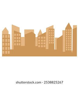 Citiscape silhouette woth building view
