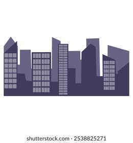 Citiscape silhouette woth building view