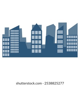 Citiscape silhouette woth building view