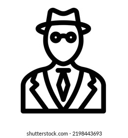 Icono de vector de línea negrita ciudadano fácilmente modificado

