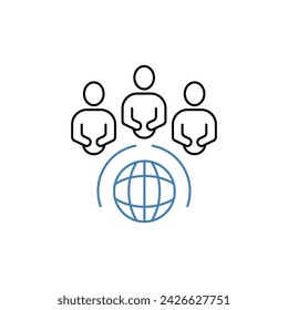 citizen concept line icon. Simple element illustration. citizen concept outline symbol design.