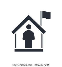 citizen country icon. vector.Editable stroke.linear style sign for use web design,logo.Symbol illustration.