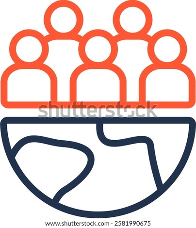 Citizen Icon Color Line Vector Illustration