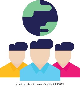 Icono ciudadano Ilustración plana vectorial