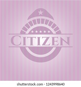 Citizen realistic pink emblem