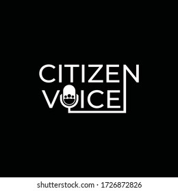 citizen voice logo design template