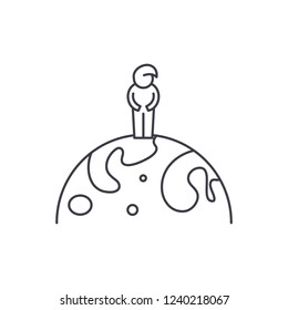 Citizen of the world line icon concept. Citizen of the world vector linear illustration, symbol, sign