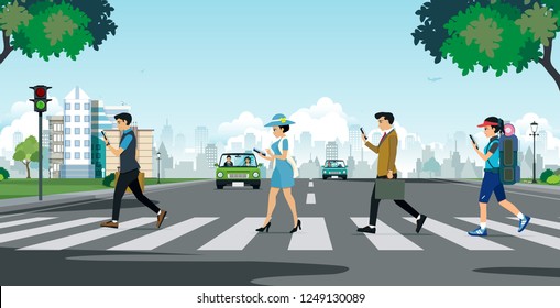 Walking Across Street High Res Stock Images Shutterstock