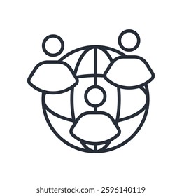 citizens icon. vector.Editable stroke.linear style sign for use web design,logo.Symbol illustration.