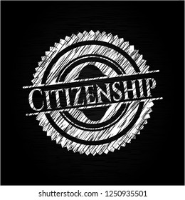 Citizenship chalkboard emblem