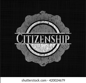 Citizenship chalkboard emblem