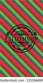 Citizenship christmas emblem background.