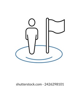 icono de línea de concepto de ciudadanía. Ilustración de elemento simple. concepto de ciudadanía esquema símbolo diseño.