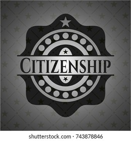 Citizenship dark emblem. Retro