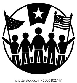 Citizenship Day Vector Line Art | Patriotic Holiday Clipart and Graphic Design