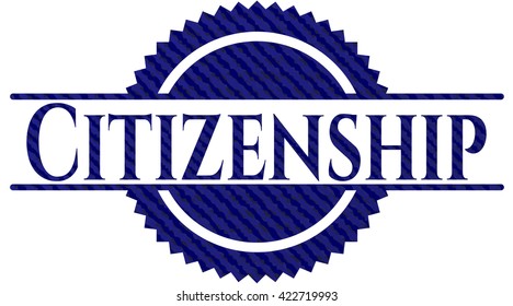 Citizenship denim background