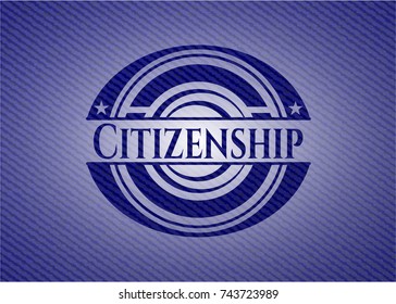 Citizenship with denim texture