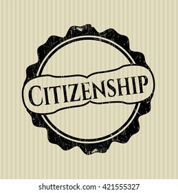 Citizenship grunge style stamp
