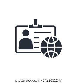 citizenship icon. vector.Editable stroke.linear style sign for use web design,logo.Symbol illustration.