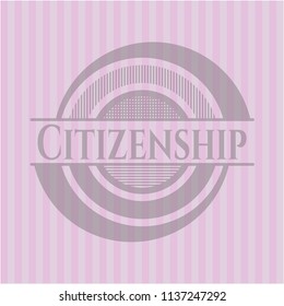 Citizenship retro pink emblem