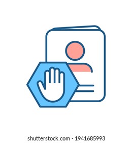 Citizenship Service RGB Color Icon. Renewing Expiring, Expired Passports. Lost, Stolen Official Documents Replacing. Native, Naturalized Individual. Passport Applications. Isolated Vector Illustration