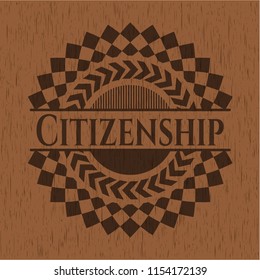 Citizenship wood emblem. Retro