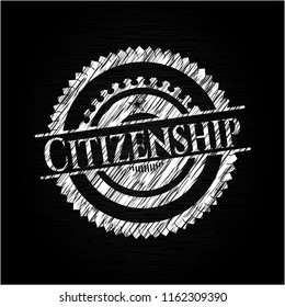 Citizenship written on a chalkboard