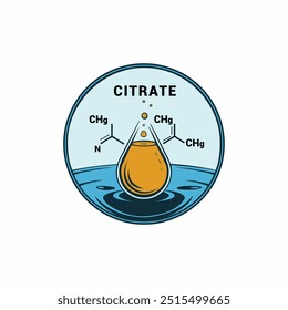 Citrate Icon illustration for scientific test project