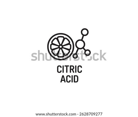 Citric Acid icon vector art illustration.
