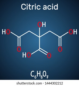 Citric Acid Molecule Found Citrus Fruits Stock Vector (Royalty Free ...