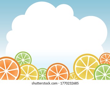 Citric cut design background vector illustration
