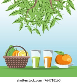 citric fruits design 