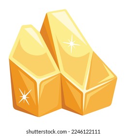 Citrine crystals 2d vector with scalability 