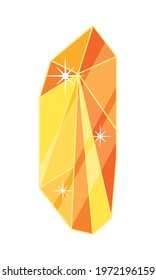 citrine gemstone on a white background