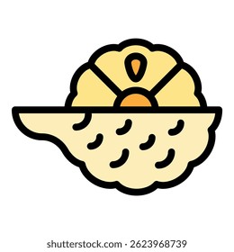 Citron bergamot icon. Outline citron bergamot vector icon color flat isolated