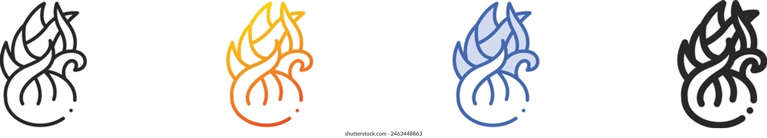 citron icon.Thin Linear, Gradient, Blue Stroke and bold Style Design Isolated On White Background