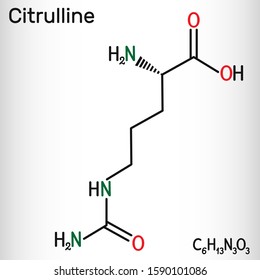 Citrulline C6h13n3o3 Alpha Amino Acid Molecule Stock Vector (Royalty ...