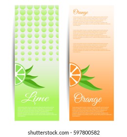 Citrus banners vector illustration eps 10 vector