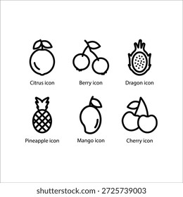 Zitrus, Beere, Drache, Ananas, Mango, Kirsche, Symbol