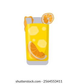 Citrus Cocktail, Cocktails Vector illustration, Isolated