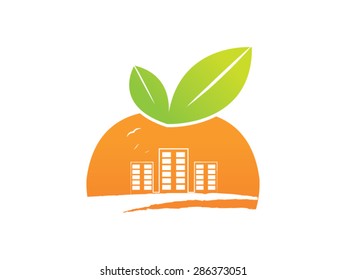 Citrus and construction logo