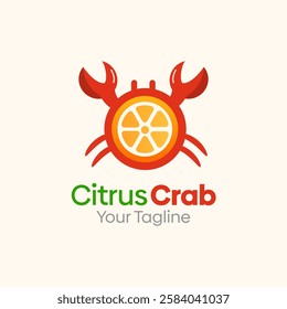 Citrus Crab Logo Design Template. Good for Business, Agency, Community and Organization