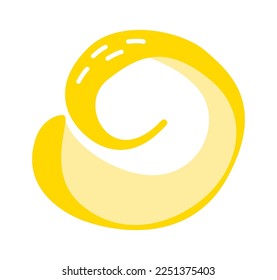 Icono plano del cítrico Perla de limón amarillo. Ilustración del vector