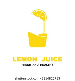 Icono de vector plano de cítricos. Lemon, icono anaranjado de vector plano, empresa de marca