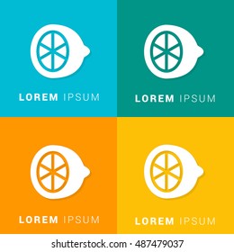 Citrus Four Color Material Designed Icon / Logo