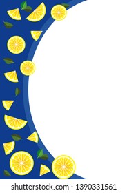 Citrus frame made of lemon slices.