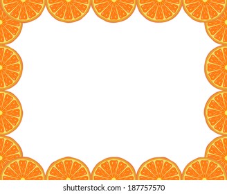 Citrus frame made of orange slices