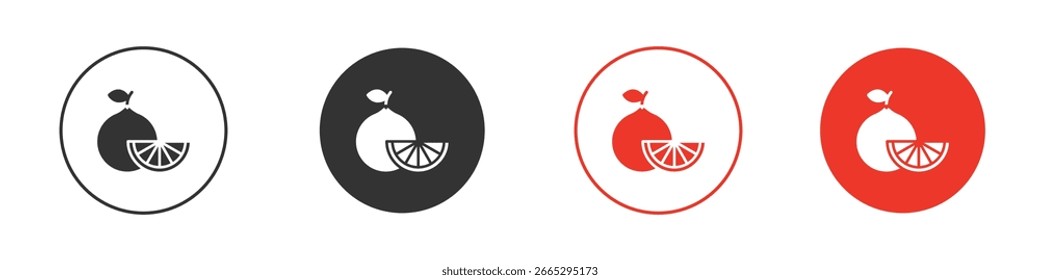 Icono de fruta cítrica para el logotipo, símbolo de signo de Vector para el diseño